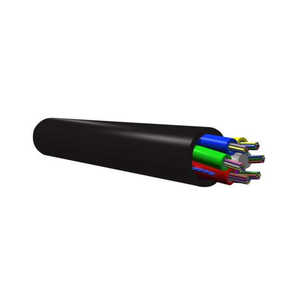 Blaasbare 6 Vezels OM1 Micro cable GRP Central Strength Member Multitube cable, PEHD Fca, EXT